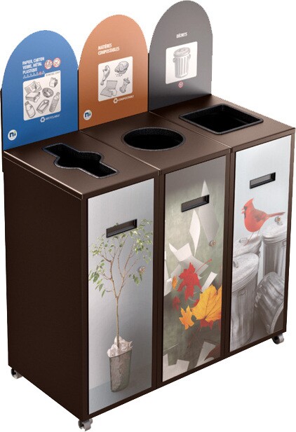 MULTIPLUS 3-Stream Recycling Station 87L #NIMU8703P1BRU