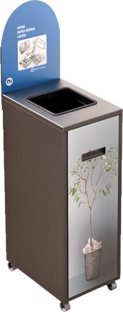 MULTIPLUS Station de recyclage avec couvercle 87L #NIMU87P1MRGRI