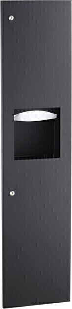 Distributeur de papiers et poubelle encastrée de 56'' Bobrick B-3803 TRIMLINE #BO038034MBK