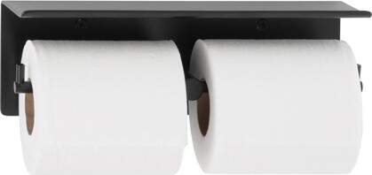 B-540 Double Roll Toilet Tissue Dispenser with Shelf #BO0B540MBLK