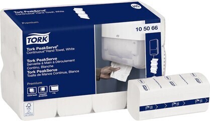 105066 PEAKSERVE White Single Fold Hand Towels, 12 x 270 sheets #SC105066000