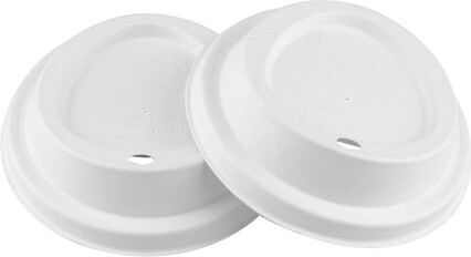 Couvercle dôme en bagasse pour verre à café en carton #EC700867500