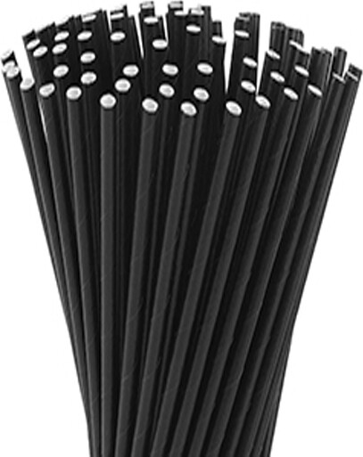 Black Compostable Paper Straw #EC752999500