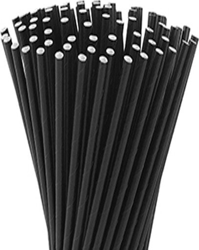 Paille noire en papier compostable #EC752999500