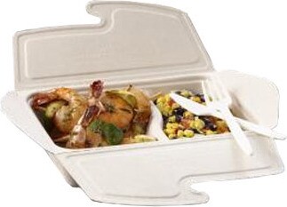 Pulp Folding Lunch Box with 2 compartments #EC400929100