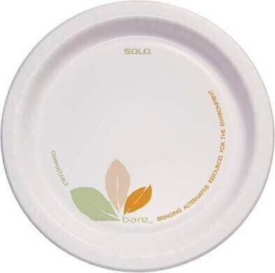 Assiette en carton blanc Bare #EC700001500 Assiette en carton blanc Bare #EC700001500
