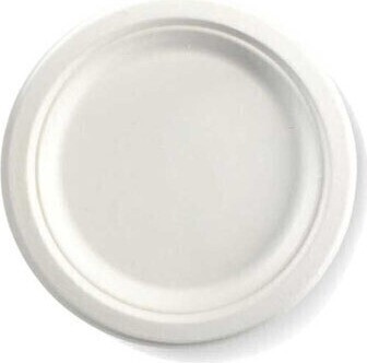 Assiette en bagasse blanche #EC700018800 Assiette en bagasse blanche #EC700018800