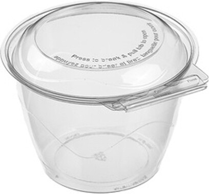 Sécurité Hinged Round Take out Container 48 oz #EC419519800 Sécurité Hinged Round Take out Container 48 oz #EC419519800
