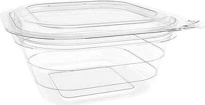 Contenant recyclable à charnière avec couvercle plat #EC420755000 Contenant recyclable à charnière avec couvercle plat #EC420755000
