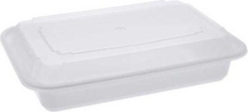 Rectangular Recyclable and Reusable Plastic Container with Lid #EC450552700 Rectangular Recyclable and Reusable Plastic Container with Lid #EC450552700