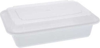 Rectangular Recyclable and Reusable Plastic Container with Lid #EC450552800 Rectangular Recyclable and Reusable Plastic Container with Lid #EC450552800