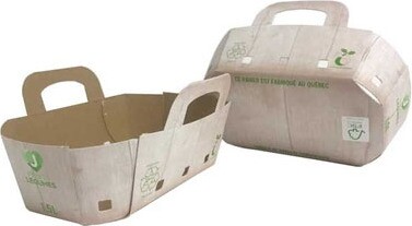 Panier pour fruits et légumes en carton avec poignées intégrées #EC670005000 Panier pour fruits et légumes en carton avec poignées intégrées #EC670005000