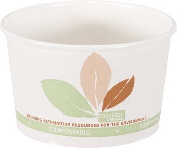 Contenant en carton blanc compostable #EC700029000 Contenant en carton blanc compostable #EC700029000