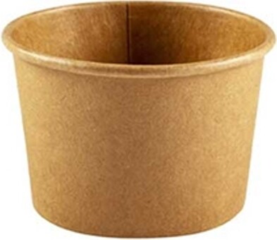 Contenant rond en carton kraft recyclable #EC700041900