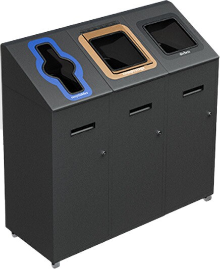 TRANSIT 3-Streams Recycling Station 87L #NITR8703GRI TRANSIT 3-Streams Recycling Station 87L #NITR8703GRI