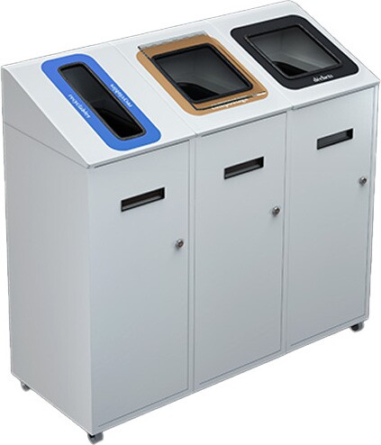 TRANSIT 3-Streams Recycling Station 87L #NITR8703BLA TRANSIT 3-Streams Recycling Station 87L #NITR8703BLA