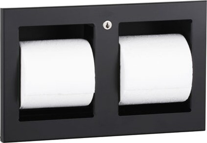 Surface-Mounted Multi-Roll Toilet Tissue Dispenser, Matte Black