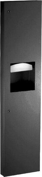 Half Wall Built-in 55'' Paper Dispenser and Waste Receptacle Combo Unit Bobrick B-38032 TRIMLINE #BOB38032MBK Half Wall Built-in 55'' Paper Dispenser and Waste Receptacle Combo Unit Bobrick B-38032 TRIMLINE #BOB38032MBK