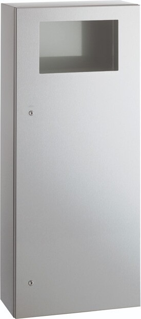 TRIMLINE Wall Mounted Stainless Steel Waste Receptacle 12 Gal #BO035649000 TRIMLINE Wall Mounted Stainless Steel Waste Receptacle 12 Gal #BO035649000