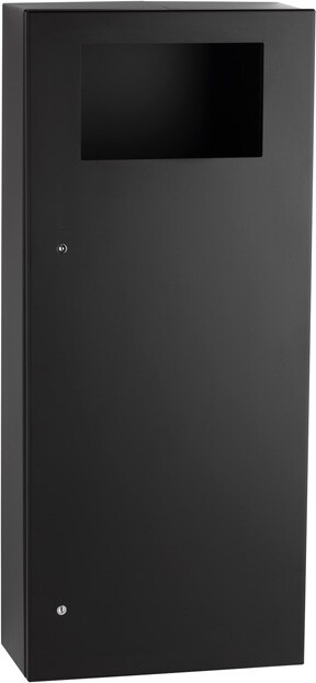 TRIMLINE Wall Mounted Stainless Steel Waste Receptacle 12 Gal #BO035649MBK TRIMLINE Wall Mounted Stainless Steel Waste Receptacle 12 Gal #BO035649MBK