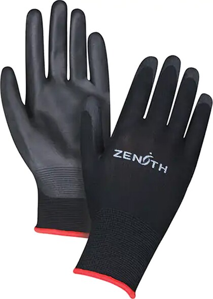 Black Lightweight Coated Gloves Polyurethane Coating, 13 Gauge #TQSAX696000