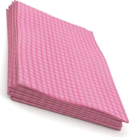 Tuff Job Chiffons pour service alimentaire plié en 4, rouge #CC00W903000