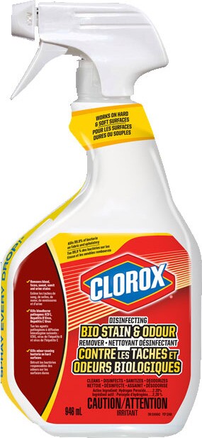 CLOROX Nettoyant désinfectant contre les taches et odeurs biologiques #CL001693000 CLOROX Nettoyant désinfectant contre les taches et odeurs biologiques #CL001693000