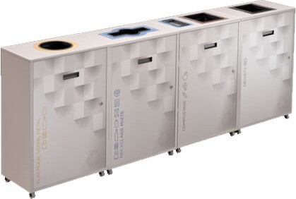 LOUNGE 4-Streams Recycling Waste Station 87L #NILO8704CUST LOUNGE 4-Streams Recycling Waste Station 87L #NILO8704CUST