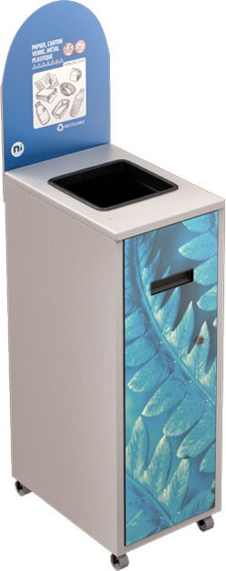 MULTIPLUS Station de recyclage avec couvercle 120L #NIMU120P2MRBLA