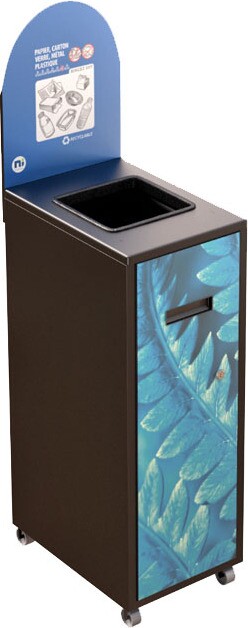MULTIPLUS Station de recyclage avec couvercle 120L #NIMU120P2MRNOI