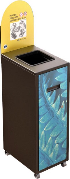 MULTIPLUS Station de recyclage avec couvercle 120L #NIMU120P2PVMNOI MULTIPLUS Station de recyclage avec couvercle 120L #NIMU120P2PVMNOI