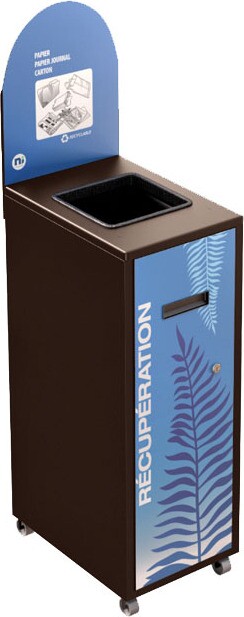 MULTIPLUS Station de recyclage avec couvercle 120L #NIMU120P3PCBRU