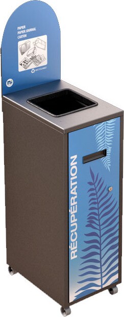 MULTIPLUS Station de recyclage avec couvercle 120L #NIMU120P3PCGRI