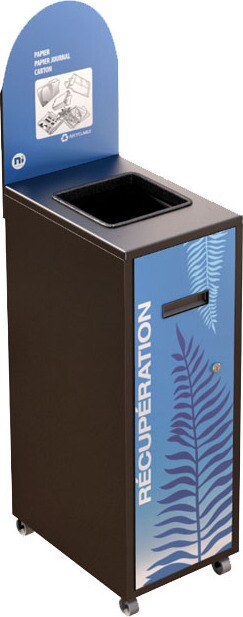 MULTIPLUS Station de recyclage avec couvercle 120L #NIMU120P3PCNOI MULTIPLUS Station de recyclage avec couvercle 120L #NIMU120P3PCNOI