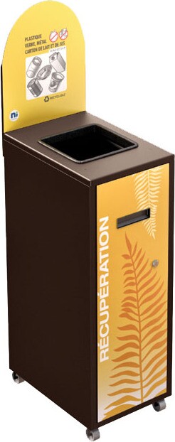 MULTIPLUS Station de recyclage avec couvercle 120L #NIMU120P3PVMBRU