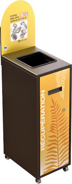 MULTIPLUS Station de recyclage avec couvercle 120L #NIMU120P3PVMNOI
