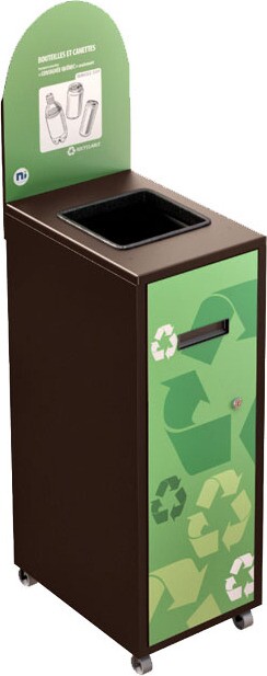 MULTIPLUS Station de recyclage avec couvercle 120L #NIMU120P4COBRU MULTIPLUS Station de recyclage avec couvercle 120L #NIMU120P4COBRU