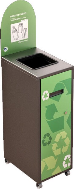 MULTIPLUS Station de recyclage avec couvercle 120L #NIMU120P4COGRI MULTIPLUS Station de recyclage avec couvercle 120L #NIMU120P4COGRI