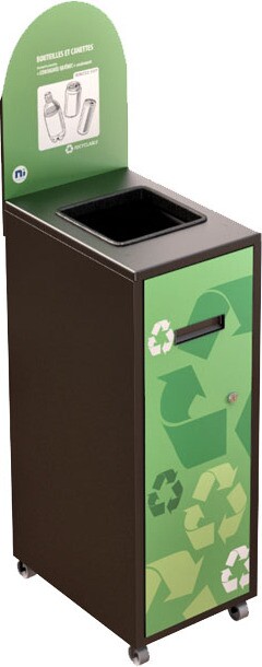 MULTIPLUS Station de recyclage avec couvercle 120L #NIMU120P4CONOI