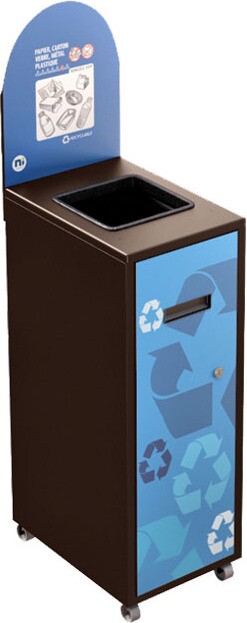 MULTIPLUS Station de recyclage avec couvercle 120L #NIMU120P4MRBRU MULTIPLUS Station de recyclage avec couvercle 120L #NIMU120P4MRBRU