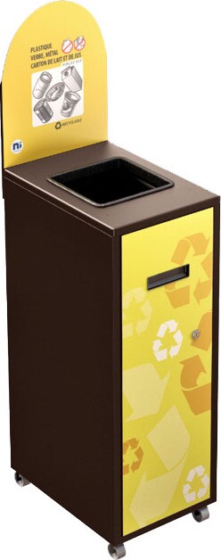 MULTIPLUS Station de recyclage avec couvercle 120L #NIMU120P4PVMBRU MULTIPLUS Station de recyclage avec couvercle 120L #NIMU120P4PVMBRU