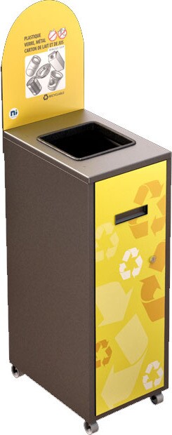 MULTIPLUS Station de recyclage avec couvercle 120L #NIMU120P4PVMGRI MULTIPLUS Station de recyclage avec couvercle 120L #NIMU120P4PVMGRI