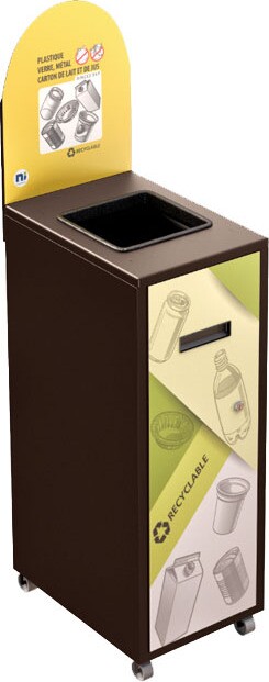 MULTIPLUS Station de recyclage avec couvercle 120L #NIMU120P5PVMBRU MULTIPLUS Station de recyclage avec couvercle 120L #NIMU120P5PVMBRU