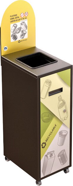 MULTIPLUS Station de recyclage avec couvercle 120L #NIMU120P5PVMNOI