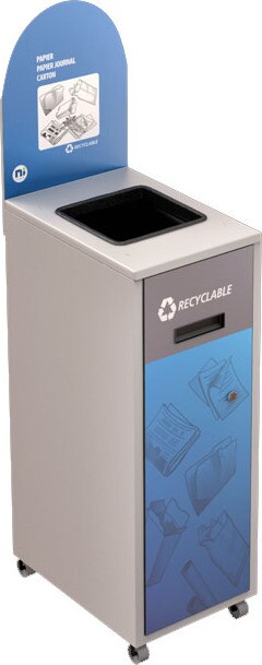 MULTIPLUS Station de recyclage avec couvercle 120L #NIMU120P6PCBLA MULTIPLUS Station de recyclage avec couvercle 120L #NIMU120P6PCBLA
