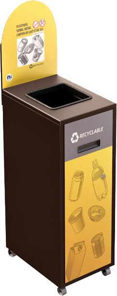 MULTIPLUS Station de recyclage avec couvercle 120L #NIMU120P6PVMBRU MULTIPLUS Station de recyclage avec couvercle 120L #NIMU120P6PVMBRU