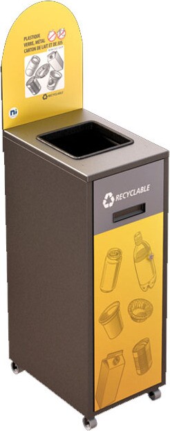 MULTIPLUS Station de recyclage avec couvercle 120L #NIMU120P6PVMGRI MULTIPLUS Station de recyclage avec couvercle 120L #NIMU120P6PVMGRI
