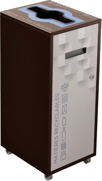 LOUNGE Recycling Container 58L #NILO58P8MRBRU LOUNGE Recycling Container 58L #NILO58P8MRBRU