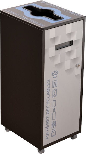 LOUNGE Poubelle de recyclage 58L #NILO58P8MRNOI LOUNGE Poubelle de recyclage 58L #NILO58P8MRNOI