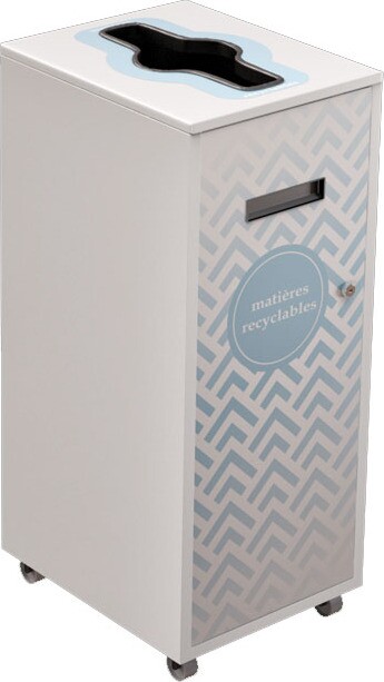 LOUNGE Poubelle de recyclage 87L #NILO87P7MRBLA LOUNGE Poubelle de recyclage 87L #NILO87P7MRBLA